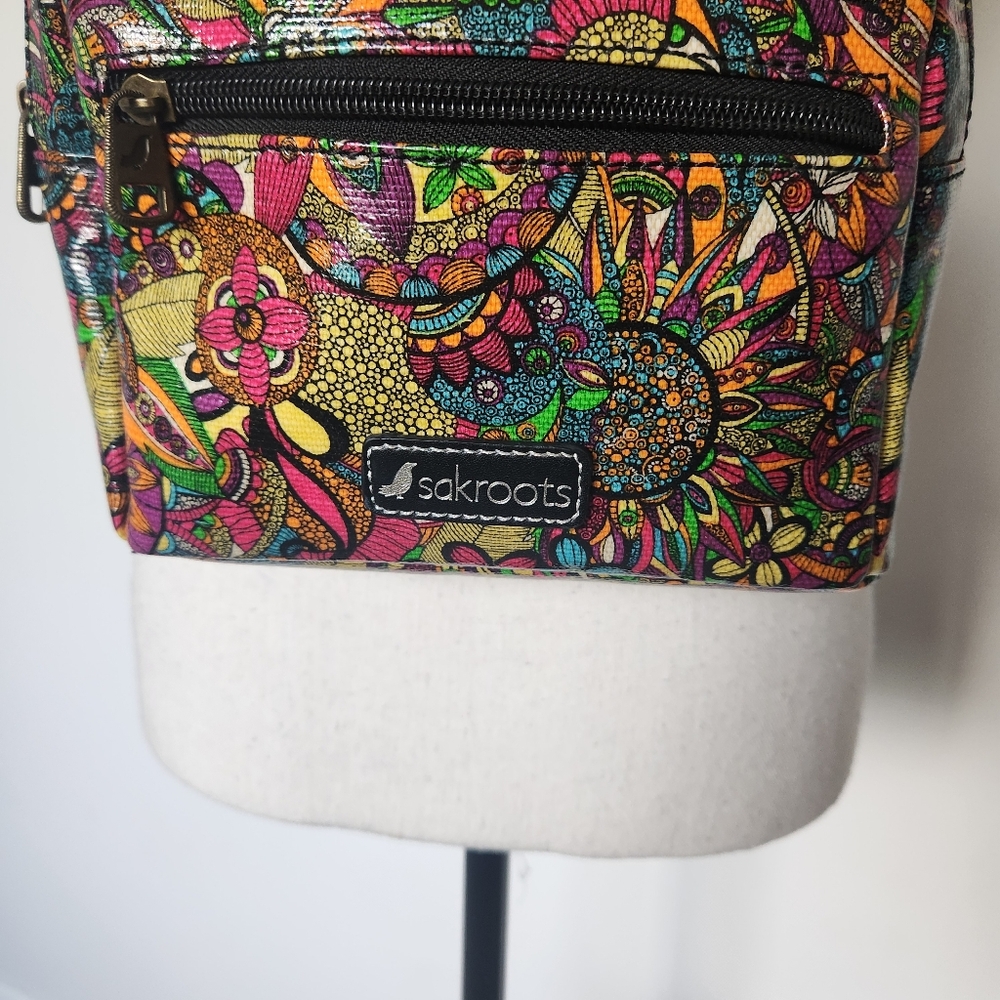 Sakroots Mini Crossbody Backpack Rainbow Spirit Desert Waterproof Handbag NWOT - Picture 2 of 12